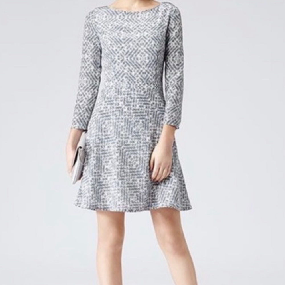 Reiss London - Beautiful Fit and Flare Summer 3/4 Sleeve Dress - US 8 - VGUC